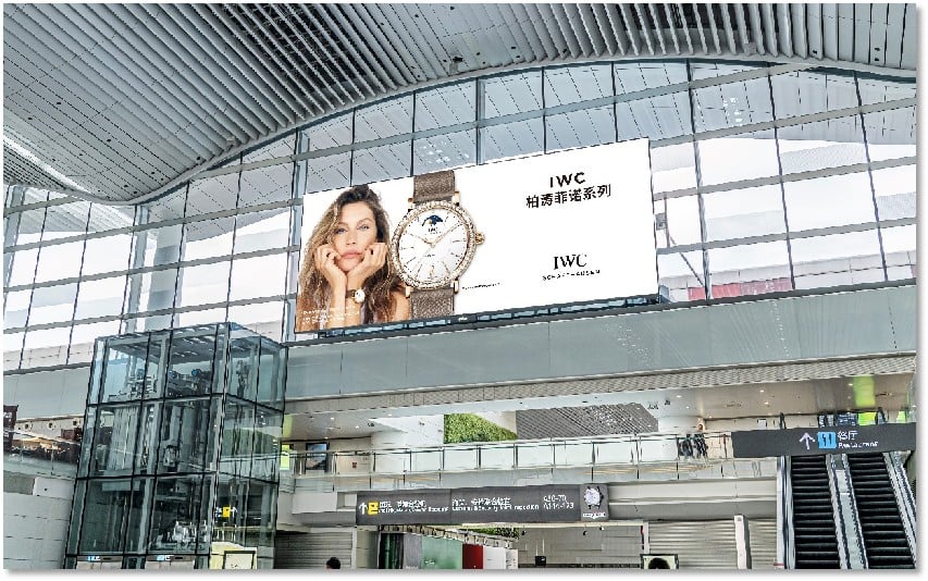 T2 International Departure Security Checkpoint Overhead Lightbox