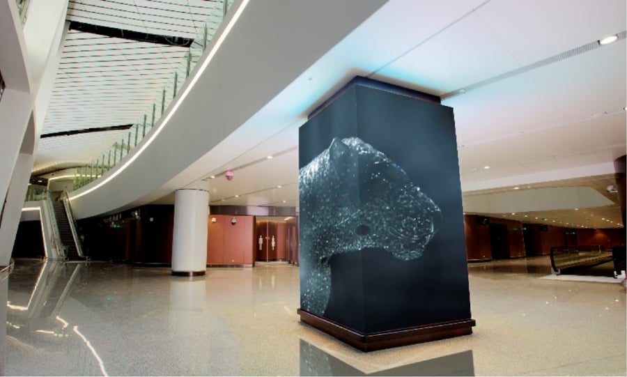 International Arrival Corridor Pillar Digital Billboard Package